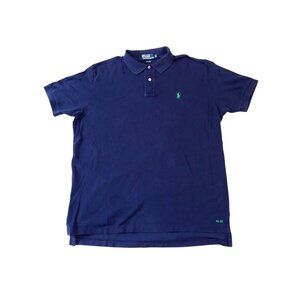 Polo Ralph Lauren Shirt Mens XL Navy Blue Embroidered Pony RL 08 Classic Fit
